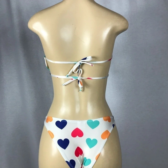 Zuliana Size Small Heart Strapless Top Bikini Set. Made in USA. New With Tags. - Picture 4 of 8